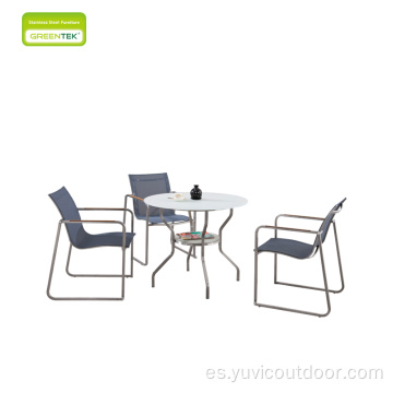 Cómodo silla Teslin Silla de teca Armés de la teca Muebles de exterior